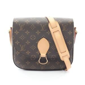 Louis Vuitton Saint Cloud Monogram Shoulder Bag Canvas Leather Brown